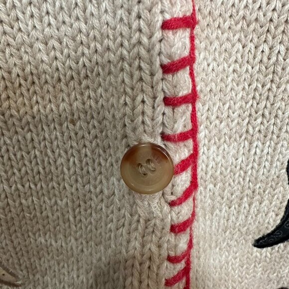 Orvis Puppy And Bones Cotton Knit Vest Size Medium Dog Bones Embroidered - Picture 5 of 10